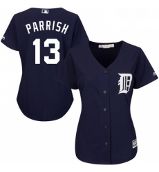 Womens Majestic Detroit Tigers 13 Lance Parrish Replica Navy Blue Alternate Cool Base MLB Jersey