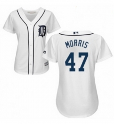 Womens Majestic Detroit Tigers 47 Jack Morris Replica White Home Cool Base MLB Jersey 