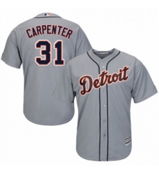 Youth Majestic Detroit Tigers 31 Ryan Carpenter Replica Grey Road Cool Base MLB Jersey Youth Majestic Detroit Tigers 31 Ryan Carpenter Replica Grey Road Cool Base MLB Jersey