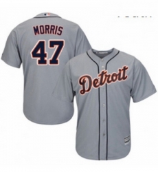 Youth Majestic Detroit Tigers 47 Jack Morris Replica Grey Road Cool Base MLB Jersey 