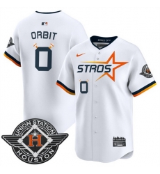 Men Houston Astros 0 Orbit White 2025 City Connect Limited Stitched Baseball Jersey Men Houston Astros 0 Orbit White 2025 City Connect Limited Stitched Baseball Jersey