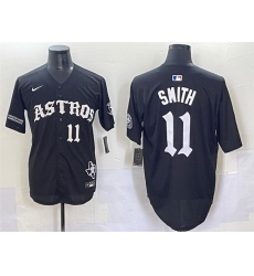 Men Houston Astros 11 Cam Smith Black Gothic Houston Born Barrio Raised Limited Stitched Baseball Jersey Men Houston Astros 11 Cam Smith Black Gothic Houston Born Barrio Raised Limited Stitched Baseball Jersey