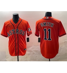 Men Houston Astros 11 Cam Smith Orange Cool Base Stitched Jersey Men Houston Astros 11 Cam Smith Orange Cool Base Stitched Jersey