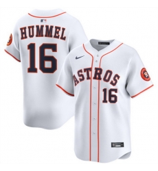 Men Houston Astros 16 Cooper Hummel White 2025 Home Limited Stitched Baseball Jersey Men Houston Astros 16 Cooper Hummel White 2025 Home Limited Stitched Baseball Jersey