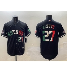 Men Houston Astros 27 Jose Altuve Black Mexico With World Serise Champions Patch Cool Base Stitched Baseball Jersey Men Houston Astros 27 Jose Altuve Black Mexico With World Serise Champions Patch Cool Base Stitched Baseball Jersey