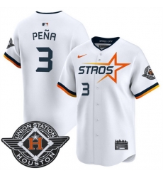 Men Houston Astros 3 Jeremy Pena White 2025 City Connect Limited Stitched Baseball Jersey Men Houston Astros 3 Jeremy Pena White 2025 City Connect Limited Stitched Baseball Jersey
