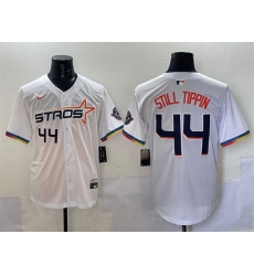 Men Houston Astros 44 Still Tippin White 2025 City Connect Limited Stitched Baseball Jersey