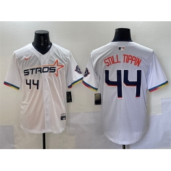 Men Houston Astros 44 Still Tippin White 2025 City Connect Limited Stitched Baseball Jersey