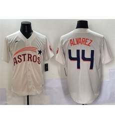 Men Houston Astros 44 Yordan Alvarez Cream Throwback Cooperstown Collection Limited Stitched Baseball Jersey Men Houston Astros 44 Yordan Alvarez Cream Throwback Cooperstown Collection Limited Stitched Baseball Jersey