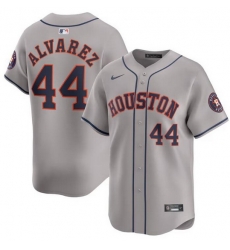 Men Houston Astros 44 Yordan Alvarez Grey 2024 Away Limited Stitched Baseball Jersey