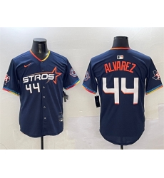 Men Houston Astros 44 Yordan Alvarez Navy 2025 City Connect With Texas Patch Limited Stitched Baseball Jersey Men Houston Astros 44 Yordan Alvarez Navy 2025 City Connect With Texas Patch Limited Stitched Baseball Jersey