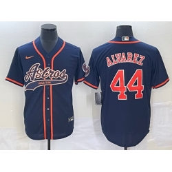 Men Houston Astros 44 Yordan Alvarez Navy Cool Base Stitched Baseball Jersey