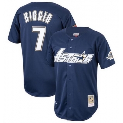 Men Houston Astros 7 Craig Biggio Navy 1994 Stitched Baseball Jersey