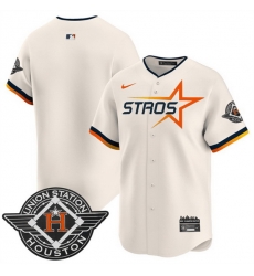 Men Houston Astros Blank Cream 2025 City Connect Limited Stitched Baseball Jersey Men Houston Astros Blank Cream 2025 City Connect Limited Stitched Baseball Jersey