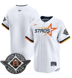 Men Houston Astros Blank White 2025 City Connect Limited Stitched Baseball Jersey