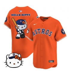 Men Houston Astros Orange Hello Kitty Limited Stitched Baseball Jersey