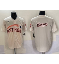 Men Houston Astros Team Big Logo Cream Throwback Cooperstown Collection Limited Stitched Baseball Jersey 003 Men Houston Astros Team Big Logo Cream Throwback Cooperstown Collection Limited Stitched Baseball Jersey 003