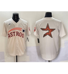 Men Houston Astros Team Big Logo Cream Throwback Cooperstown Collection Limited Stitched Baseball Jersey 004 Men Houston Astros Team Big Logo Cream Throwback Cooperstown Collection Limited Stitched Baseball Jersey 004