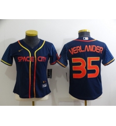 Women Houston Astros 35 Justin Verlander 2022 Navy City Connect Stitched Jersey Women Houston Astros 35 Justin Verlander 2022 Navy City Connect Stitched Jersey