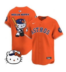 Women Houston Astros Orange 2025 Hello Kitty Limited Baseball Jersey