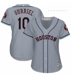 Womens Majestic Houston Astros 10 Yuli Gurriel Authentic Grey Road Cool Base MLB Jersey Womens Majestic Houston Astros 10 Yuli Gurriel Authentic Grey Road Cool Base MLB Jersey
