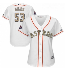 Womens Majestic Houston Astros 53 Ken Giles Authentic White 2018 Gold Program Cool Base MLB Jersey Womens Majestic Houston Astros 53 Ken Giles Authentic White 2018 Gold Program Cool Base MLB Jersey