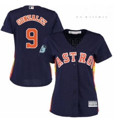 Womens Majestic Houston Astros 9 Marwin Gonzalez Authentic Navy Blue Alternate Cool Base MLB Jersey Womens Majestic Houston Astros 9 Marwin Gonzalez Authentic Navy Blue Alternate Cool Base MLB Jersey