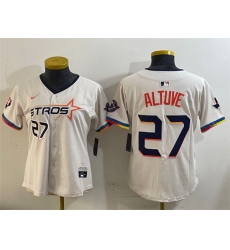 Youth Houston Astros 27 Jose Altuve Cream 2025 City Connect With Texas Patch Limited Stitched Baseball Jersey Youth Houston Astros 27 Jose Altuve Cream 2025 City Connect With Texas Patch Limited Stitched Baseball Jersey