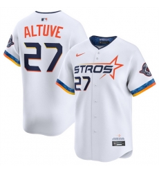 Youth Houston Astros 27 Jose Altuve White 2025 City Connect Limited Stitched Baseball Jersey Youth Houston Astros 27 Jose Altuve White 2025 City Connect Limited Stitched Baseball Jersey