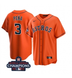 Youth Houston Astros 3 Jeremy Pena Orange 2022 World Series Champions Stitched BaseballJersey Youth Houston Astros 3 Jeremy Pena Orange 2022 World Series Champions Stitched BaseballJersey