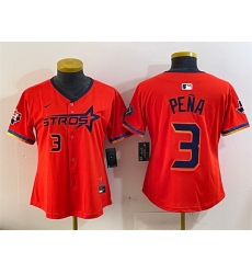 Youth Houston Astros 3 Jeremy Pena Orange 2025 City Connect With Texas Patch Limited Stitched Baseball Jersey Youth Houston Astros 3 Jeremy Pena Orange 2025 City Connect With Texas Patch Limited Stitched Baseball Jersey