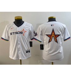 Youth Houston Astros Team Big Logo White 2025 City Connect Limited Stitched Baseball Jersey 002 Youth Houston Astros Team Big Logo White 2025 City Connect Limited Stitched Baseball Jersey 002