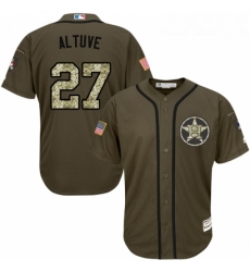 Youth Majestic Houston Astros 27 Jose Altuve Authentic Green Salute to Service MLB Jersey Youth Majestic Houston Astros 27 Jose Altuve Authentic Green Salute to Service MLB Jersey
