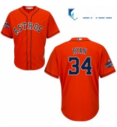 Youth Majestic Houston Astros 34 Nolan Ryan Authentic Orange Alternate 2017 World Series Champions Cool Base MLB Jersey Youth Majestic Houston Astros 34 Nolan Ryan Authentic Orange Alternate 2017 World Series Champions Cool Base MLB Jersey