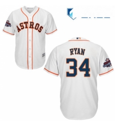 Youth Majestic Houston Astros 34 Nolan Ryan Replica White Home 2017 World Series Champions Cool Base MLB Jersey Youth Majestic Houston Astros 34 Nolan Ryan Replica White Home 2017 World Series Champions Cool Base MLB Jersey