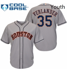 Youth Majestic Houston Astros 35 Justin Verlander Authentic Grey Road Cool Base MLB Jersey Youth Majestic Houston Astros 35 Justin Verlander Authentic Grey Road Cool Base MLB Jersey