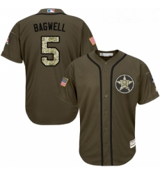 Youth Majestic Houston Astros 5 Jeff Bagwell Authentic Green Salute to Service MLB Jersey Youth Majestic Houston Astros 5 Jeff Bagwell Authentic Green Salute to Service MLB Jersey
