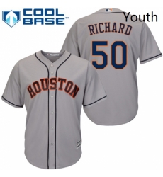 Youth Majestic Houston Astros 50 JR Richard Replica Grey Road Cool Base MLB Jersey Youth Majestic Houston Astros 50 JR Richard Replica Grey Road Cool Base MLB Jersey