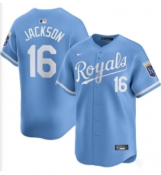 Men Kansas City Royals 16 Bo Jackson Light Blue Limited Stitched Baseball Jersey Men Kansas City Royals 16 Bo Jackson Light Blue Limited Stitched Baseball Jersey