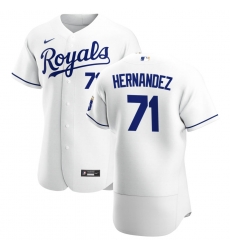 Men Kansas City Royals 71 Carlos Hernandez Men Nike White Home 2020 Flex Base Player MLB Jersey