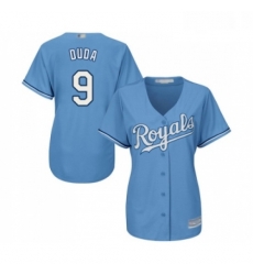 Womens Kansas City Royals 9 Lucas Duda Replica Light Blue Alternate 1 Cool Base Baseball Jersey Womens Kansas City Royals 9 Lucas Duda Replica Light Blue Alternate 1 Cool Base Baseball Jersey