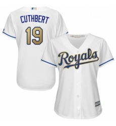 Womens Majestic Kansas City Royals 19 Cheslor Cuthbert Replica White Home Cool Base MLB Jersey Womens Majestic Kansas City Royals 19 Cheslor Cuthbert Replica White Home Cool Base MLB Jersey