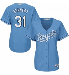 Womens Majestic Kansas City Royals 31 Ian Kennedy Authentic Light Blue Alternate 1 Cool Base MLB Jersey Womens Majestic Kansas City Royals 31 Ian Kennedy Authentic Light Blue Alternate 1 Cool Base MLB Jersey