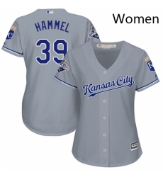 Womens Majestic Kansas City Royals 39 Jason Hammel Authentic Grey Road Cool Base MLB Jersey