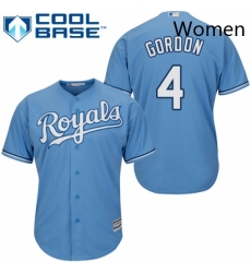 Womens Majestic Kansas City Royals 4 Alex Gordon Authentic Light Blue Alternate 1 Cool Base MLB Jersey Womens Majestic Kansas City Royals 4 Alex Gordon Authentic Light Blue Alternate 1 Cool Base MLB Jersey