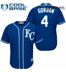 Womens Majestic Kansas City Royals 4 Alex Gordon Replica Blue Alternate 2 Cool Base MLB Jersey Womens Majestic Kansas City Royals 4 Alex Gordon Replica Blue Alternate 2 Cool Base MLB Jersey