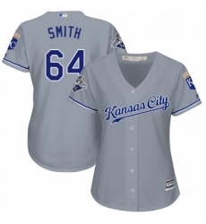 Womens Majestic Kansas City Royals 64 Burch Smith Authentic Grey Road Cool Base MLB Jersey Womens Majestic Kansas City Royals 64 Burch Smith Authentic Grey Road Cool Base MLB Jersey