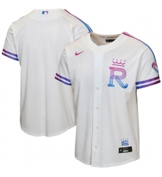 Youth Kansas City Royals Blank White 2026 City Connect Stadium Stitched Baseball Jersey