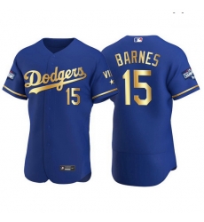 Men Los Angeles Dodgers 15 Austin Barnes Men Nike Authentic 2021 Gold Program World Series Champions MLB Jersey Royal