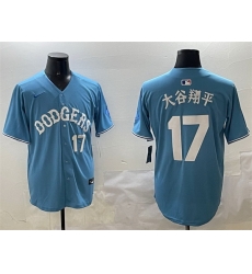 Men Los Angeles Dodgers 17 Shohei Ohtani Light Blue Limited Stitched Baseball Jersey Men Los Angeles Dodgers 17 Shohei Ohtani Light Blue Limited Stitched Baseball Jersey
